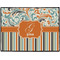 Orange Blue Swirls & Stripes Personalized Door Mat - 24x18 (APPROVAL)