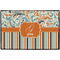 Orange Blue Swirls & Stripes Personalized Door Mat - 36x24 (APPROVAL)