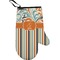 Orange Blue Swirls & Stripes Oven Mitt (Personalized)