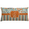 Orange Blue Swirls & Stripes Personalized Pillow Case