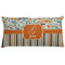 Orange Blue Swirls & Stripes Pillow Case (Personalized)