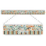 Orange Blue Swirls & Stripes Plastic Ruler - 12" (Personalized)
