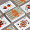Orange Blue Swirls & Stripes Playing Cards - Front & Back View