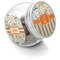 Orange Blue Swirls & Stripes Puppy Treat Jar (Personalized)