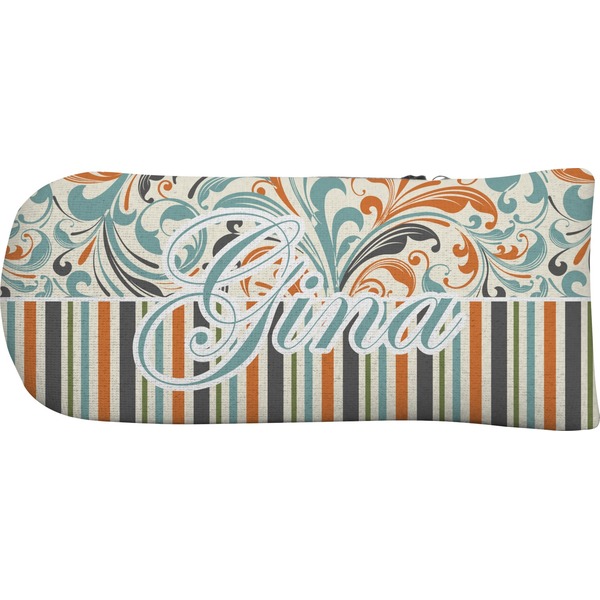Orange Blue Swirls & Stripes Putter Cover (Front)
