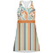 Orange Blue Swirls & Stripes Racerback Dress - Large
