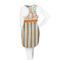 Orange Blue Swirls & Stripes Racerback Dress - On Model - Back