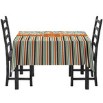 Orange Blue Swirls & Stripes Tablecloth (Personalized)