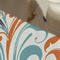 Orange Blue Swirls & Stripes Large Rope Tote - Close Up View