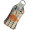 Orange Blue Swirls & Stripes Sanitizer Holder Keychain - Large in Case
