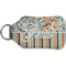 Orange Blue Swirls & Stripes Sanitizer Holder Keychain - Small (Back)