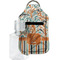 Orange Blue Swirls & Stripes Hand Sanitizer & Keychain Holder - Small (Personalized)