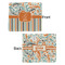Orange Blue Swirls & Stripes Security Blanket - Front & Back View