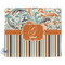 Orange Blue Swirls & Stripes Security Blanket - Front View