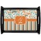 Orange Blue Swirls & Stripes Wooden Tray (Personalized)