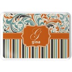 Orange Blue Swirls & Stripes Serving Tray (Personalized)