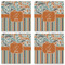 Orange Blue Swirls & Stripes Set of 4 Sandstone Coasters - See All 4 View