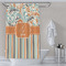 Orange Blue Swirls & Stripes Shower Curtain Lifestyle