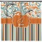 Orange Blue Swirls & Stripes Shower Curtain (Personalized) (Non-Approval)