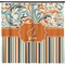 Orange Blue Swirls & Stripes Shower Curtain - Custom Size (Personalized)