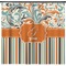 Orange Blue Swirls & Stripes Shower Curtain - 71" x 74" (Personalized)