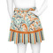 Orange Blue Swirls & Stripes Skater Skirt - Back