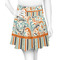 Orange Blue Swirls & Stripes Skater Skirt - Front