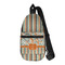 Orange Blue Swirls & Stripes Sling Bag (Personalized)