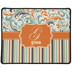 Orange Blue Swirls & Stripes Large Gaming Mouse Pad - 12.5" x 10" (Personalized)