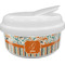 Orange Blue Swirls & Stripes Snack Container (Personalized)