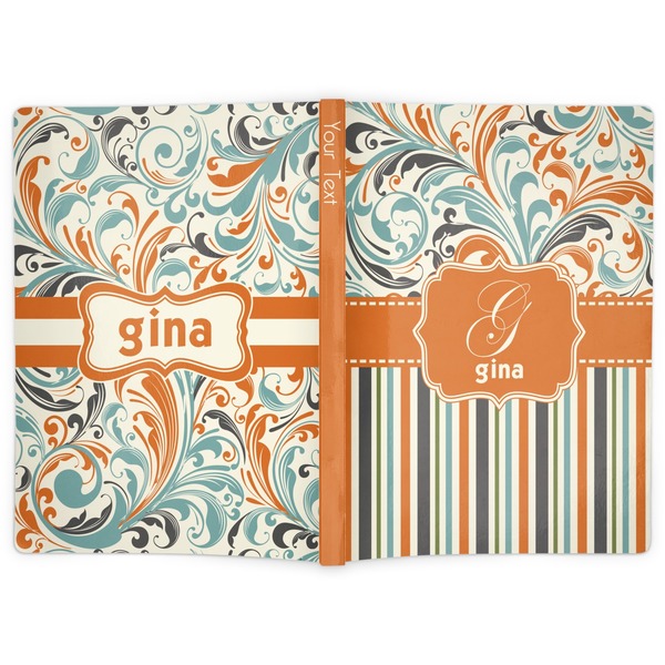 Orange Blue Swirls & Stripes Soft Cover Journal - Apvl