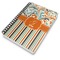 Orange Blue Swirls & Stripes Spiral Journal 7 x 10 - Main