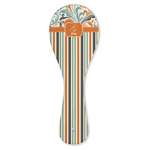 Orange Blue Swirls & Stripes Ceramic Spoon Rest (Personalized)