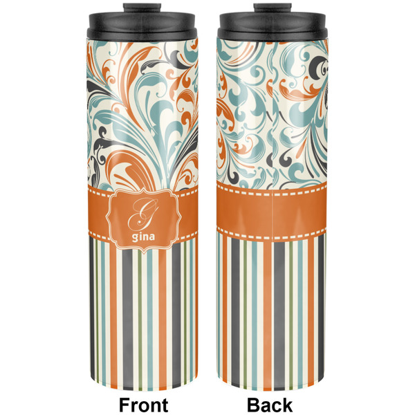 Orange Blue Swirls & Stripes Stainless Steel Tumbler 20 Oz - Approval