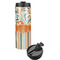 Orange Blue Swirls & Stripes Stainless Steel Skinny Tumbler (Personalized)