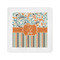 Orange Blue Swirls & Stripes Cocktail Napkins (Personalized)
