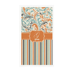 Orange Blue Swirls & Stripes Guest Towels - Full Color - Standard (Personalized)