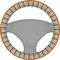 Orange Blue Swirls & Stripes Steering Wheel Cover