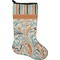 Orange Blue Swirls & Stripes Holiday Stocking - Single-Sided - Neoprene (Personalized)