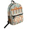 Orange Blue Swirls & Stripes Student Backpack (Personalized)