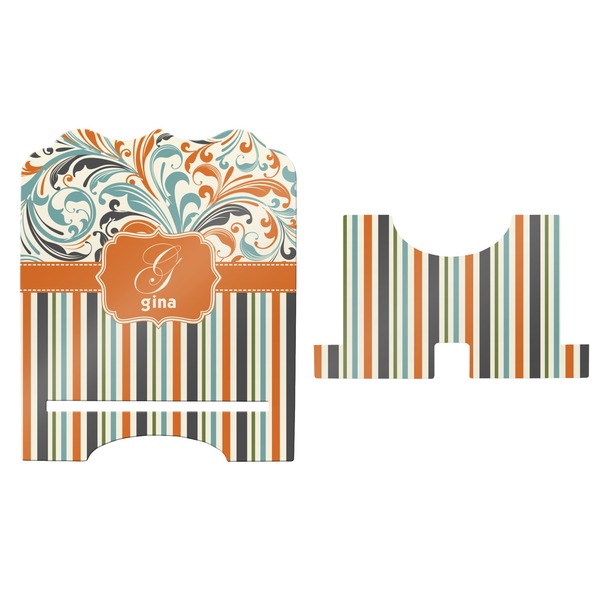 Orange Blue Swirls & Stripes Stylized Tablet Stand - Apvl