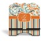 Orange Blue Swirls & Stripes Stylized Tablet Stand - Front without iPad