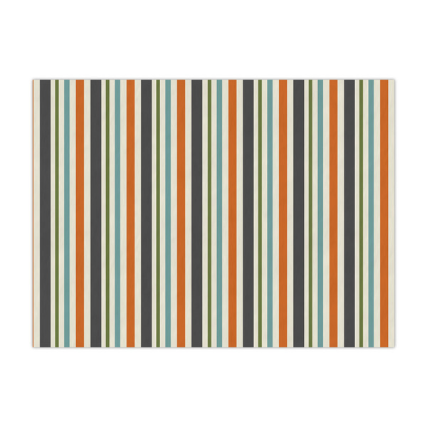 Custom Orange Blue Swirls & Stripes Large Tissue Papers Sheets - Heavyweight