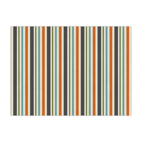 Custom Orange Blue Swirls & Stripes Tissue Paper Sheets - Large - Heavyweight