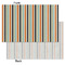 Orange Blue Swirls & Stripes Tissue Paper - Heavyweight - Small - Front & Back