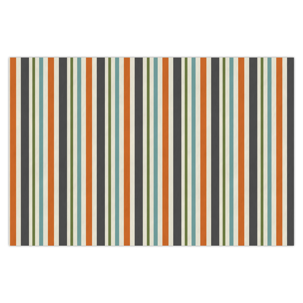 Custom Orange Blue Swirls & Stripes X-Large Tissue Papers Sheets - Heavyweight