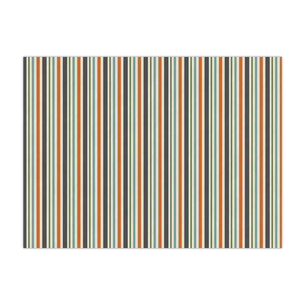 Custom Orange Blue Swirls & Stripes Tissue Paper Sheets - Large - Lightweight