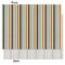 Orange Blue Swirls & Stripes Tissue Paper - Lightweight - Medium - Front & Back
