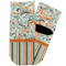Orange Blue Swirls & Stripes Toddler Ankle Socks - Single Pair - Front and Back