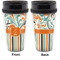 Orange Blue Swirls & Stripes Travel Mug Approval (Personalized)